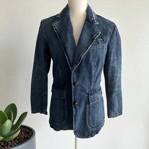 REBECCA TAYLOR La Vie Denim Blazer Jacket Size 8